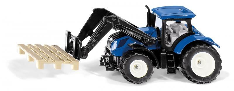 Levně Siku Blister traktor New Holland s paletovými vidlemi a paletou