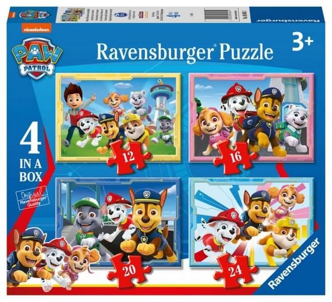 Ravensburger puzzle Tlapková patrola 4 v 1 Paw Patrol
