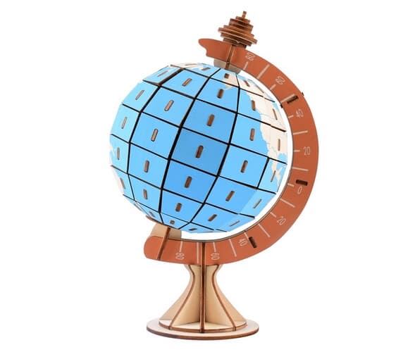 Levně Woodcraft Dřevěné 3D puzzle Glóbus
