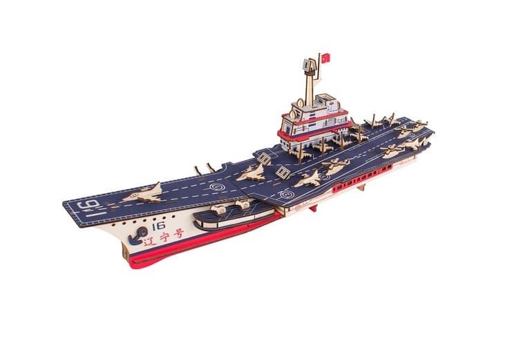 Levně Woodcraft Dřevěné 3D puzzle Letadlová loď Liaoning