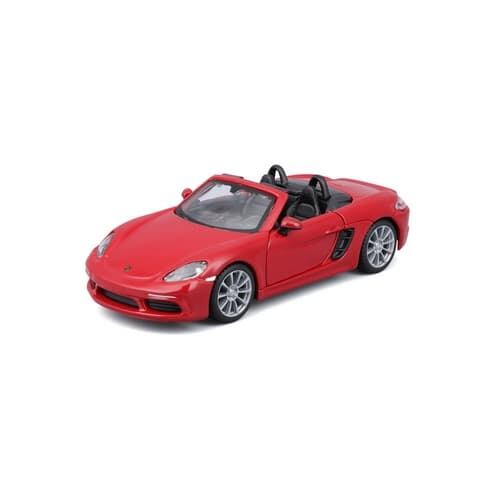 Bburago 1:32 - Porsche 718 Boxster - Dark Red, Yellow