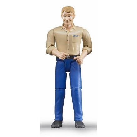 BWORLD 60006 Figurka Muž - béžová košile, modré kalhoty