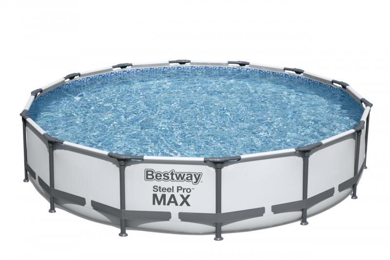 Nadzemní bazén kulatý Bestway Steel Pro MAX, kartušová filtrace, průměr 4,27 m, výška 84 cm