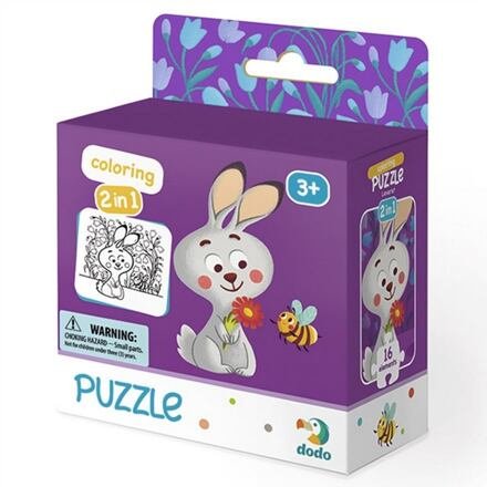 TM Toys Dodo Puzzle s omalovánkou Zajíček 16 dílků