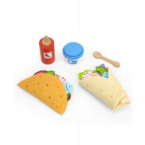 Viga dřevěná sada jídlo