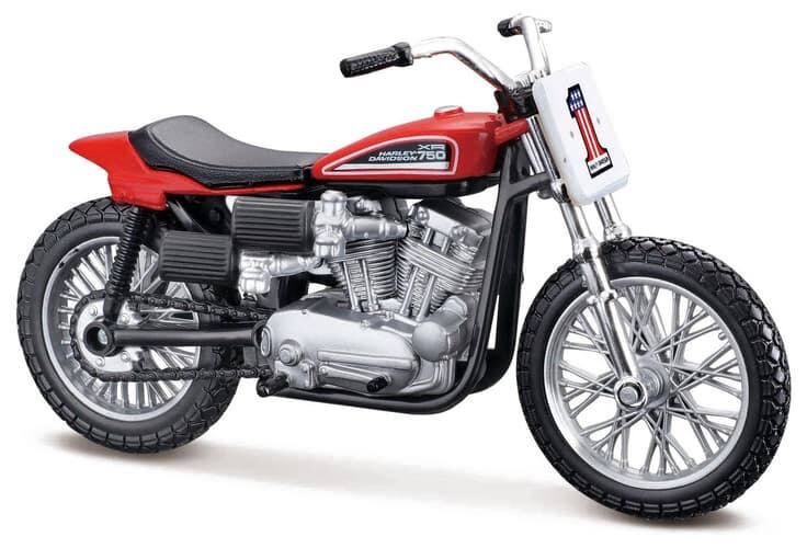 Maisto Harley Davidson Motocykl XR750 červená 1:18