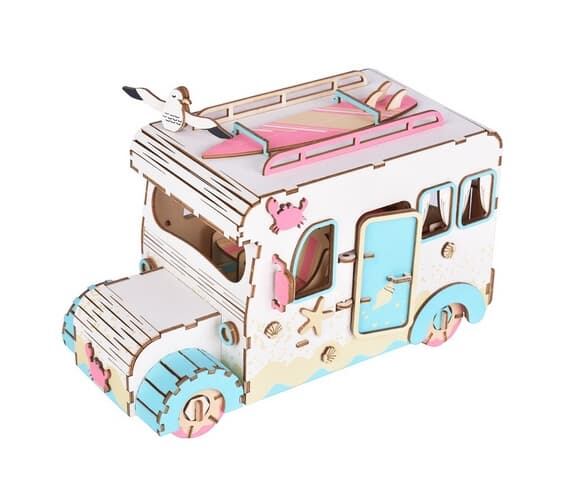 Levně Woodcraft Dřevěné 3D puzzle Obytná dodávka