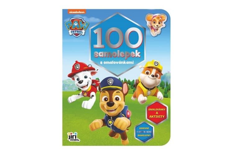 Levně 100 samolepek s omalovánkami Tlapková patrola