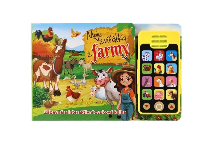 Levně Zvuková knížka Moje zvírátka z farmy s mobilem na baterie 22x14cm CZ text