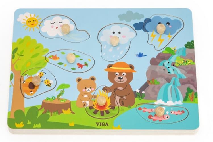 Viga puzzle zvuky přírody