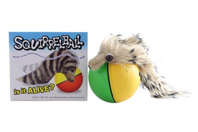 Fretka s míčkem rolující na baterie dětská žertovinka