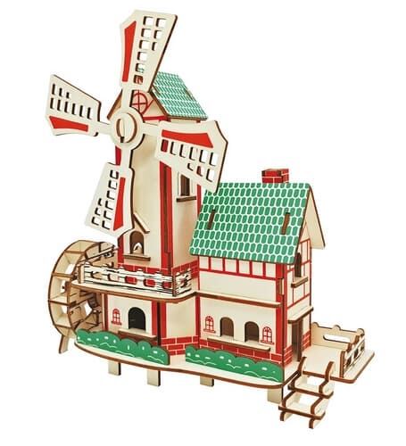 Levně Woodcraft Dřevěné 3D puzzle Větrný mlýn