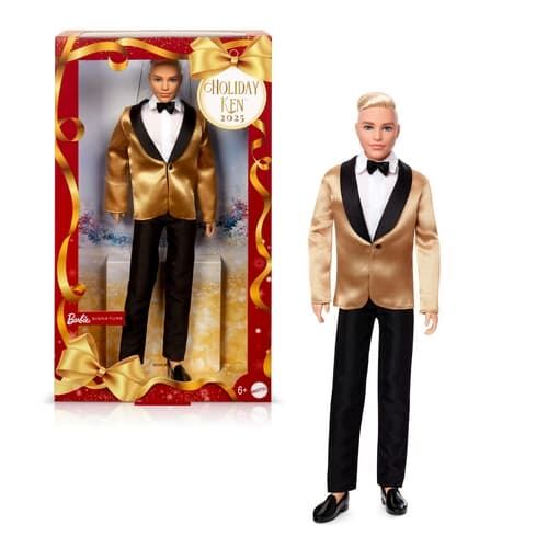 Levně Barbie Vánoční panenka Ken blond 2025