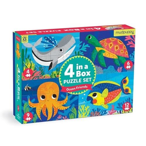 Levně Mudpuppy Puzzle Oceán sada 4 v 1