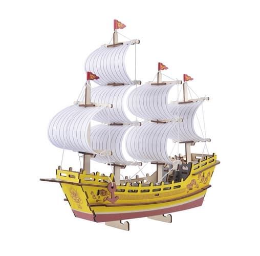 Levně Woodcraft Dřevěné 3D puzzle Obchodní loď