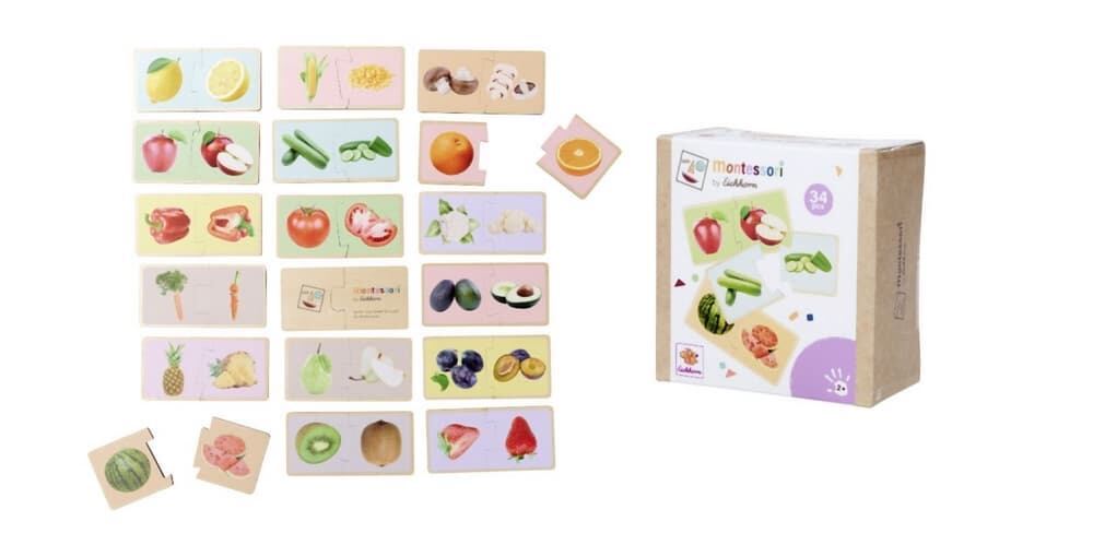 Levně Simba Montessori puzzle ovoce a zelenina