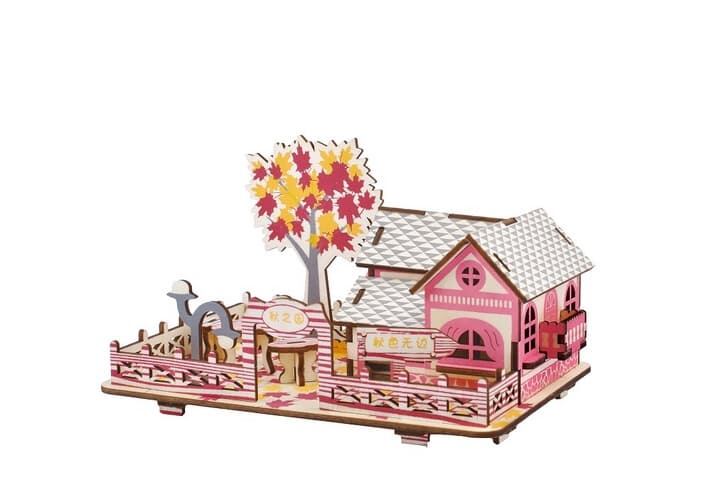 Levně Woodcraft Dřevěné 3D puzzle Podzimní dům