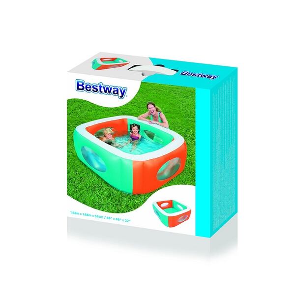 Nafukovací bazén s okénky Bestway 168x168x56 cm