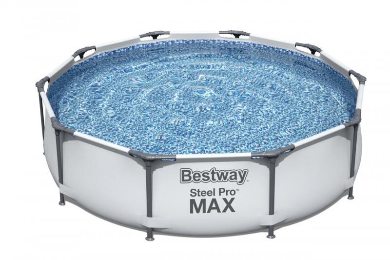 Nadzemní bazén kulatý Bestway Steel Pro MAX, kartušová filtrace 3,05x0,76 m