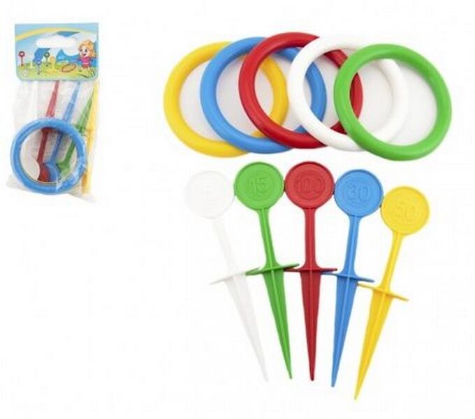 Teddies házecí kroužky a kolíky 22 cm