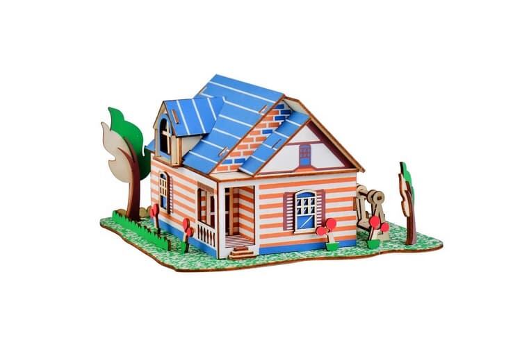 Levně Woodcraft Dřevěné 3D puzzle Vila v Fontainebleau