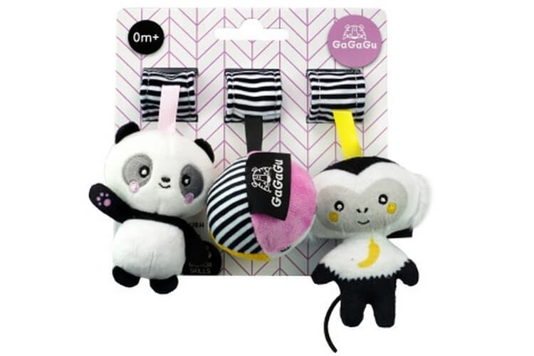 GAGAGU Závěsná plyšová hračka Opice Panda Míč