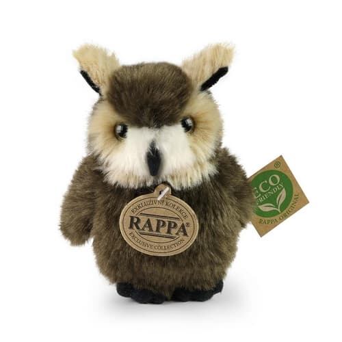 Rappa Plyšový pták sova/výr 13 cm ECO-FRIENDLY