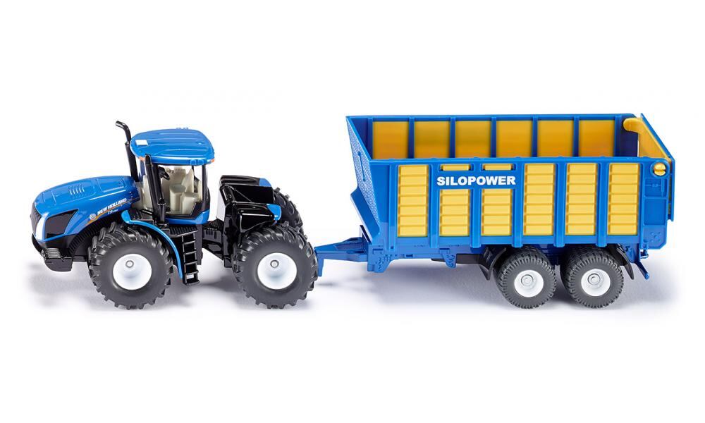 SIKU Farmer 1947 - Traktor New Holland s přívěsem Joskin, 1:50