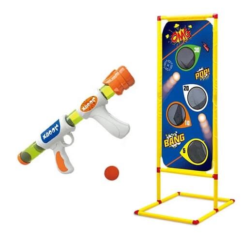 Terč a pistole na pěnové míčky