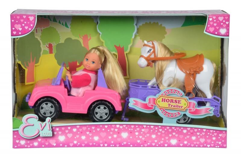 Levně Simba Steffi Love Evička jeep + koník
