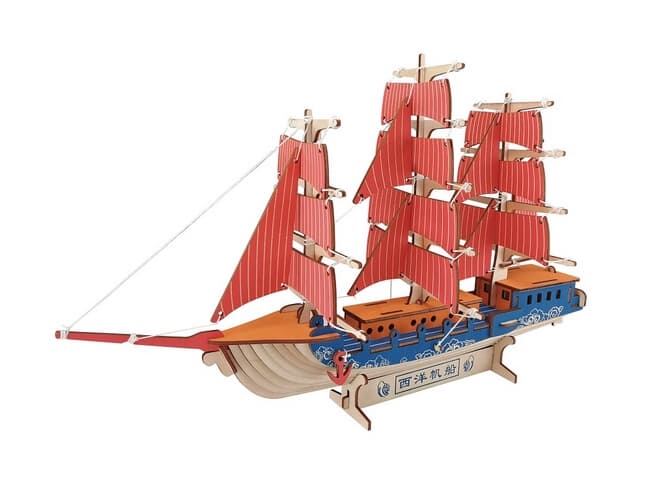 Levně Woodcraft Dřevěné 3D puzzle Evropská plachetnice