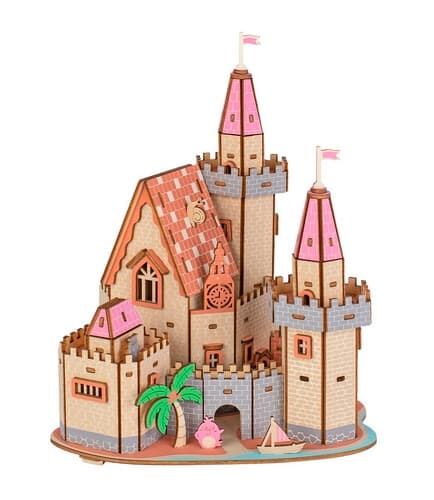 Levně Woodcraft Dřevěné 3D puzzle Hrad na pláži