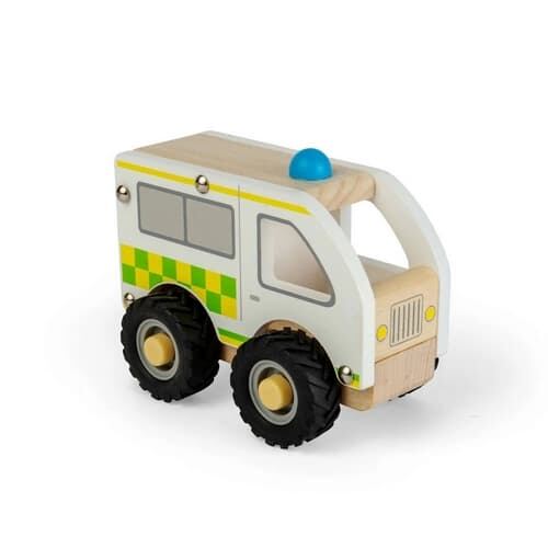 Bigjigs Toys Dřevěná mini sanitka