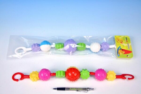 Profibaby Řetěz/zábrana koule/kytičky plast 41cm