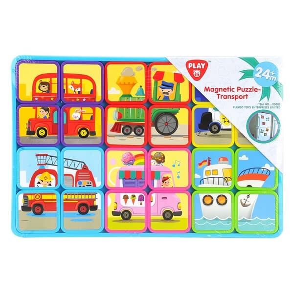 Teddies magnetické deskové doprava plast ve fólii 30x20x1cm 12ks v boxu 24m+ 00560115-XG