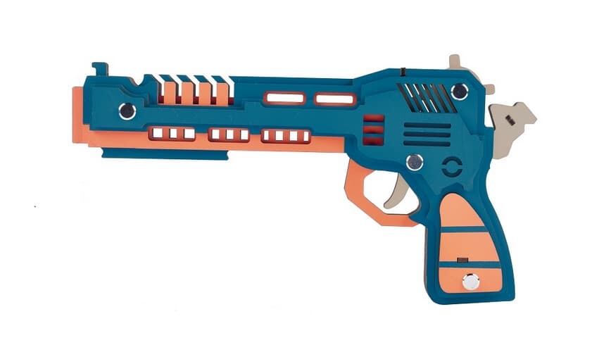 Levně Woodcraft Dřevěné 3D puzzle Zbraň na gumičky Vlk