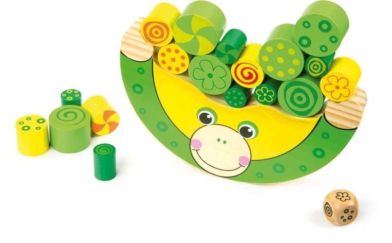 Levně small foot Dřevěná motorická hra balancující žába