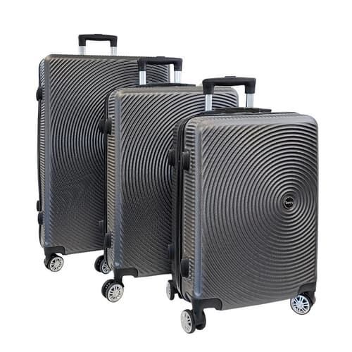 Bavy Cestovní kufr skořepinový Dark grey - set 3 ks