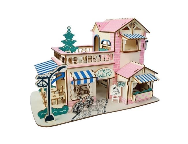 Levně Woodcraft Dřevěné 3D puzzle Kavárna