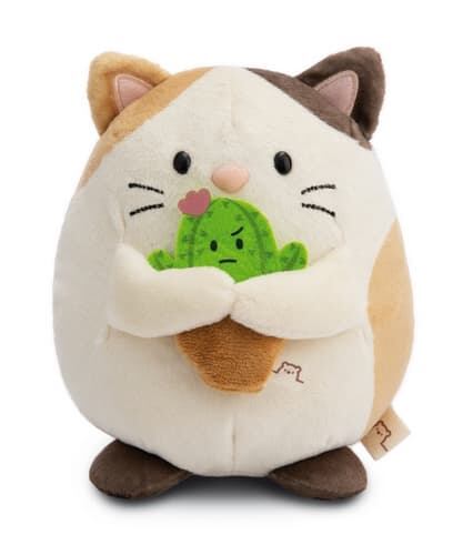 NICI plyš MyMochi Kočička Angy 16cm s kaktusem v dárkovém balení, 11x12x6,5cm