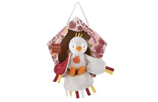 Doudou Geschenkset - musikalisches Plüschtier Vogel rot 23 cm