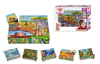 Dřevěné obrázkové kostky