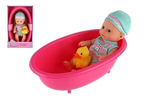 Miminko panenka s kačenkou 22cm ve vaničce