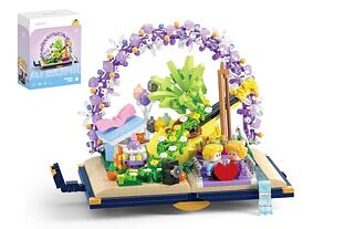 Stavebnice mini KOCO Romantika plast 1222ks v krabičce 15x20x8cm