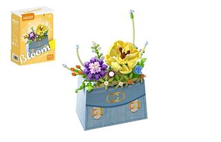 Stavebnice mini KOCO Květina v kabelce plast 223ks v krabičce 11x15x6cm