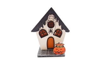 Halloween LED dekorativní dýňový dům