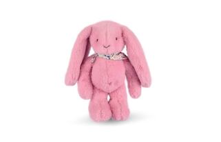 Doudou Plyšový králíček s šátkem růžový 35 cm