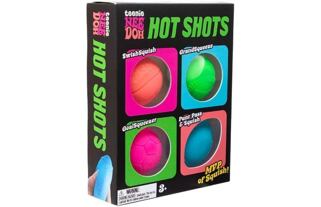 Schylling NeeDoh Barevné mačkací míčky Hot Shots 4 ks