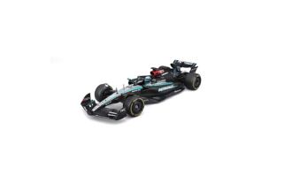 Bburago - RACE F1 v dekorativním boxu, Mercedes-AMG Petronas W15 (2024), #63 George Russell, 1:24