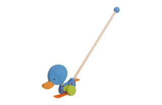 Small Foot Tahací hračky kolébající se kačenka modrá